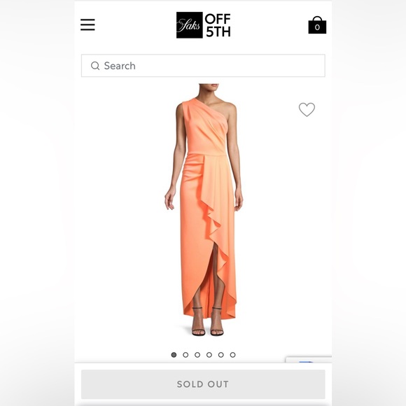 Rex One-Shoulder Gown Size 2 - Picture 3 of 5